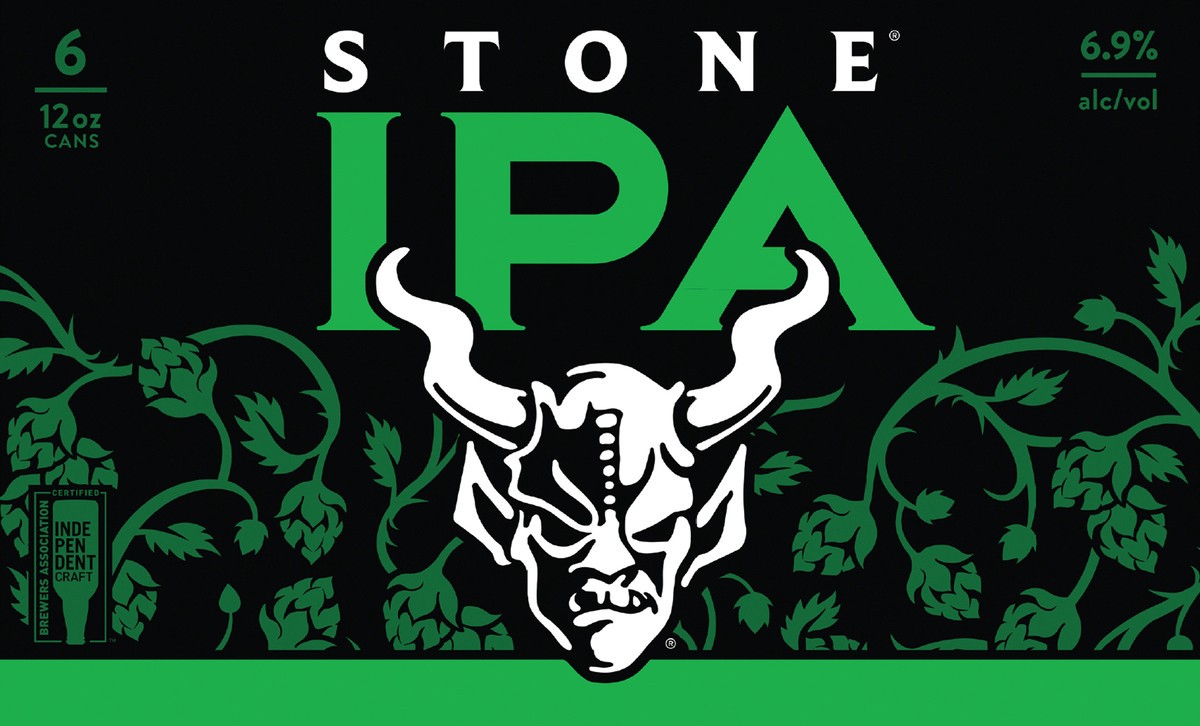 slide 1 of 1, Stone IPA Beer 6 - 12 oz Cans, 6 ct; 12 oz