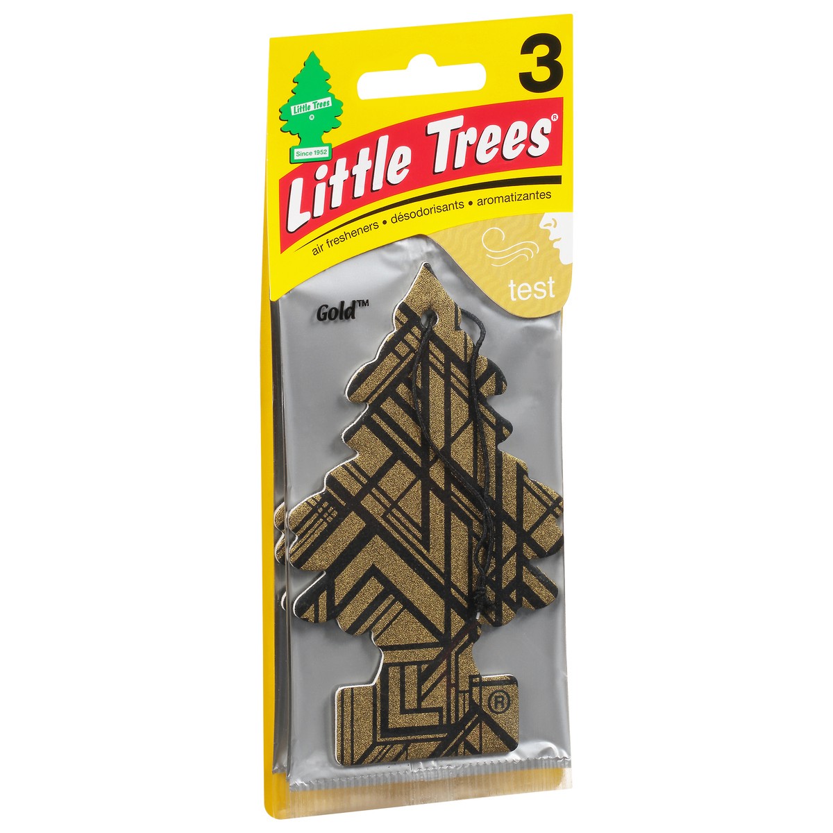 slide 8 of 9, Little Trees Gold Air Fresheners 3 ea, 3 ct