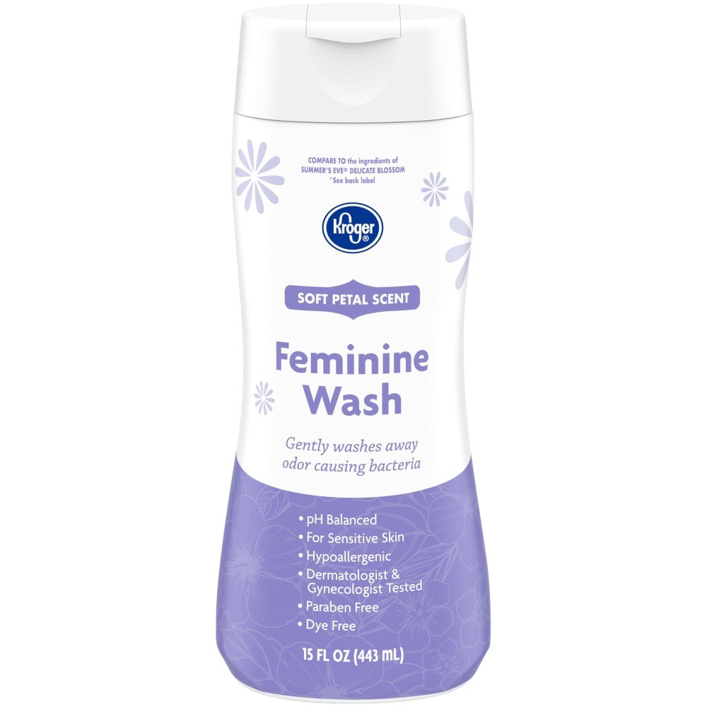 slide 1 of 2, Kroger Soft Petal Scent Feminine Wash, 15 fl oz