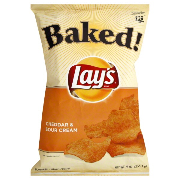 slide 1 of 1, Lay's Baked Chips Cheddar & Sour Cream, 9 oz