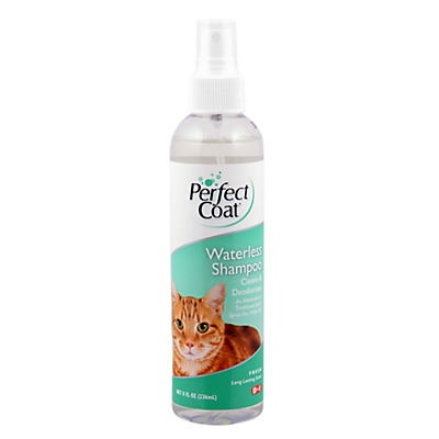 slide 1 of 1, 8 in 1 Perfect Coat Waterless Cat Shampoo Spray Pump, 8 oz