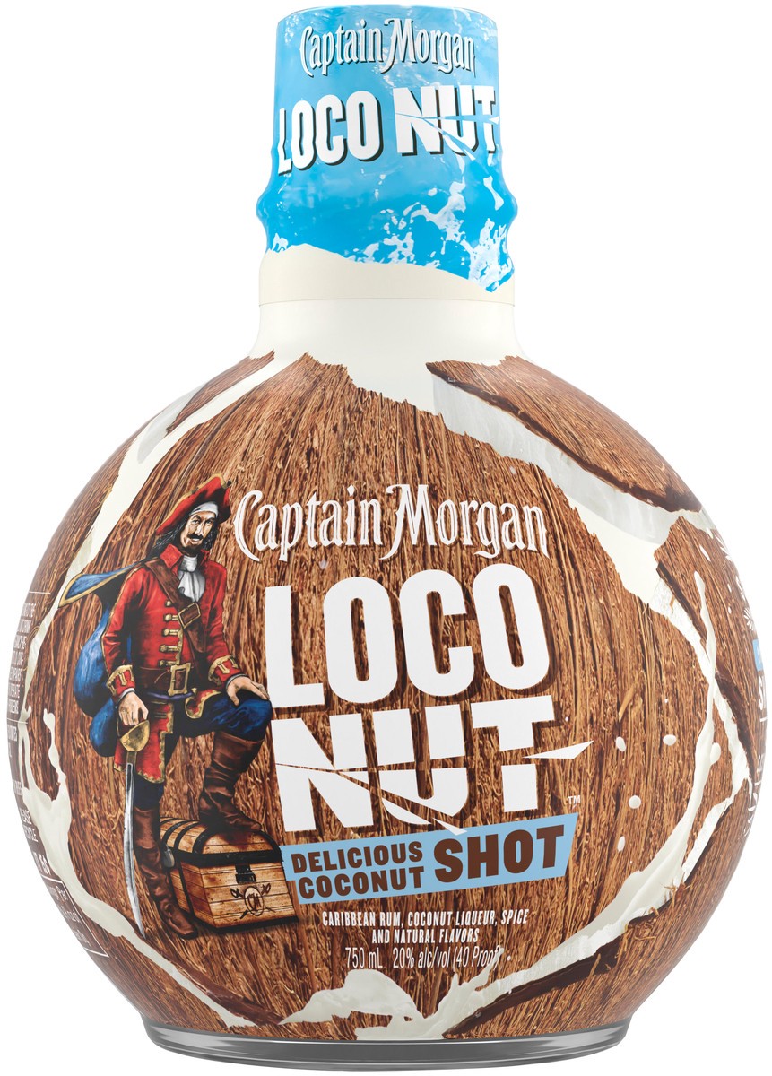 slide 1 of 3, Captain Morgan LocoNut Coconut Shot, 750 ml