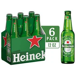 Heineken Original Lager Beer Bottles - 6-12 Fl. Oz.
