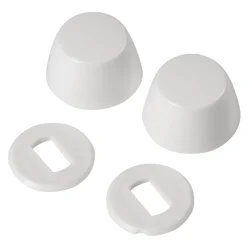 Plumb Craft Snap-On White Toilet Bolt Caps