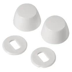 Plumb Craft Snap-On White Toilet Bolt Caps