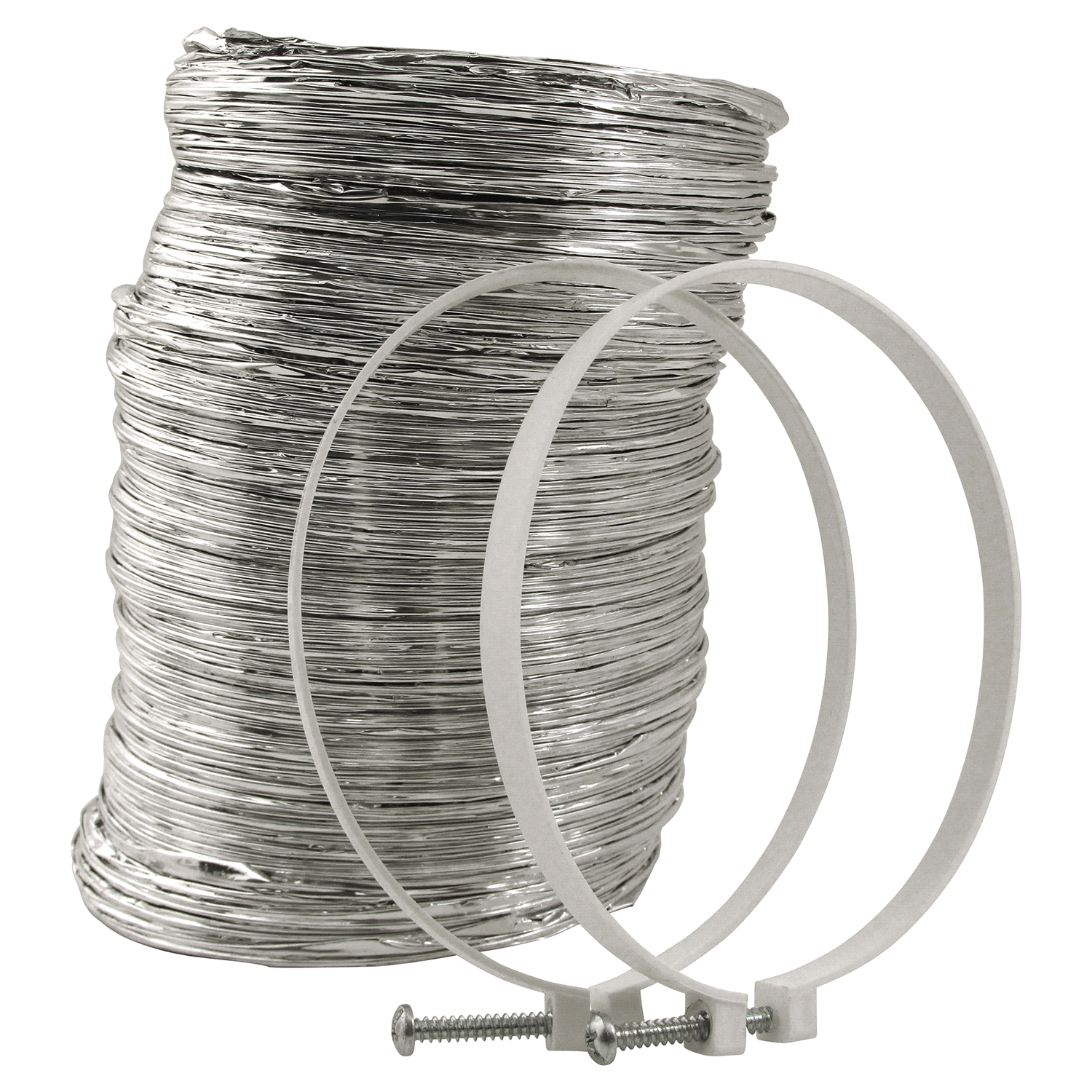 slide 1 of 1, Waxman 4 x 8' Flexible Aluminum Foil Duct, 4 in x 8 in