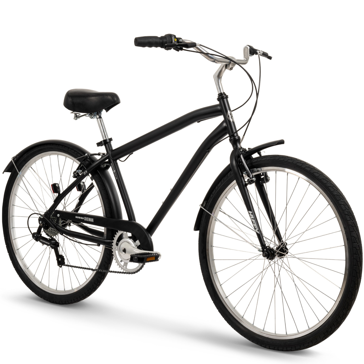 slide 6 of 8, Huffy Sienna Mens Hybrid Bike, 27.5 in, 27 in