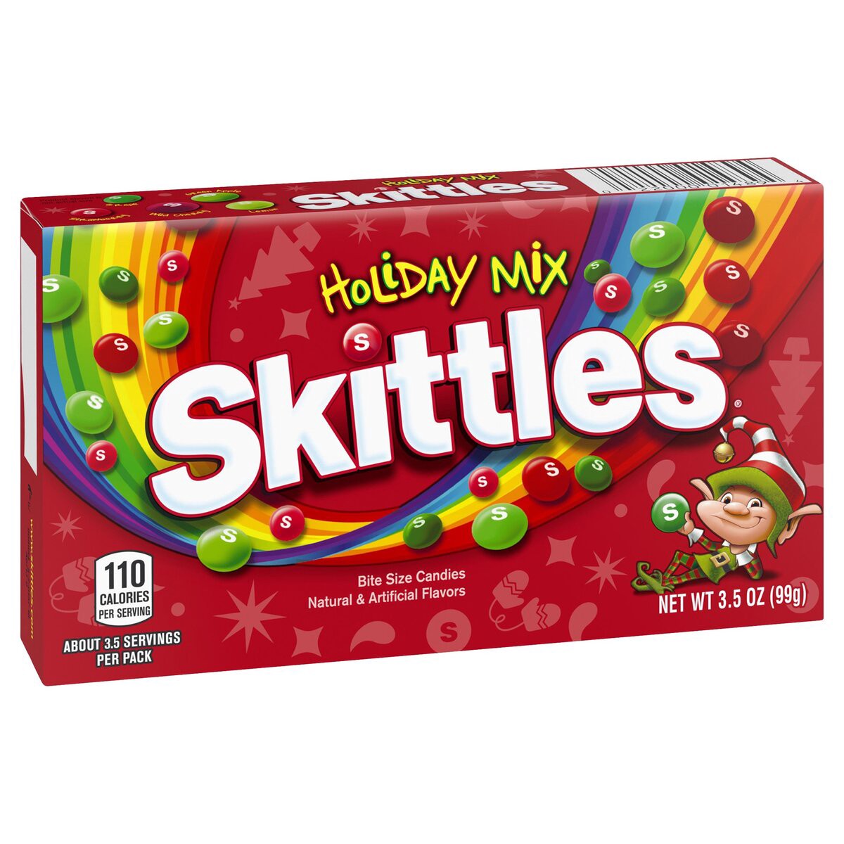 slide 7 of 7, SKITTLES Holiday Mix Christmas Candy, 3.5-Ounce Gift Box, 3 oz