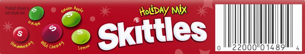 slide 6 of 7, SKITTLES Holiday Mix Christmas Candy, 3.5-Ounce Gift Box, 3 oz