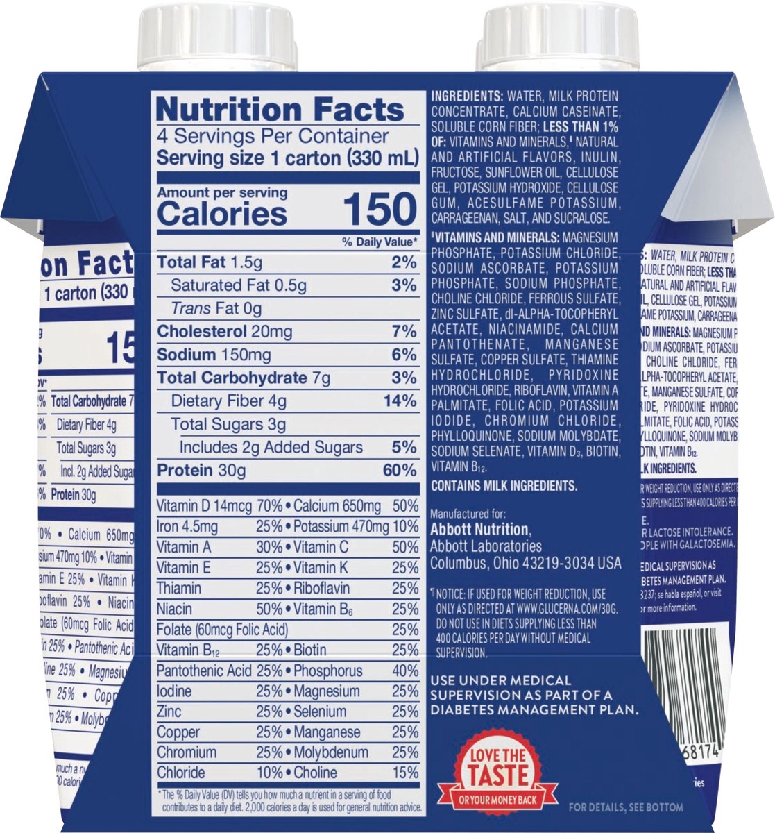 slide 2 of 5, Glucerna Protein Smart Vanilla Shake Carton 4 - 11 fl oz ea, 4 ct