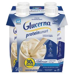 Glucerna Protein Smart Vanilla Shake Carton 4 - 11 fl oz ea