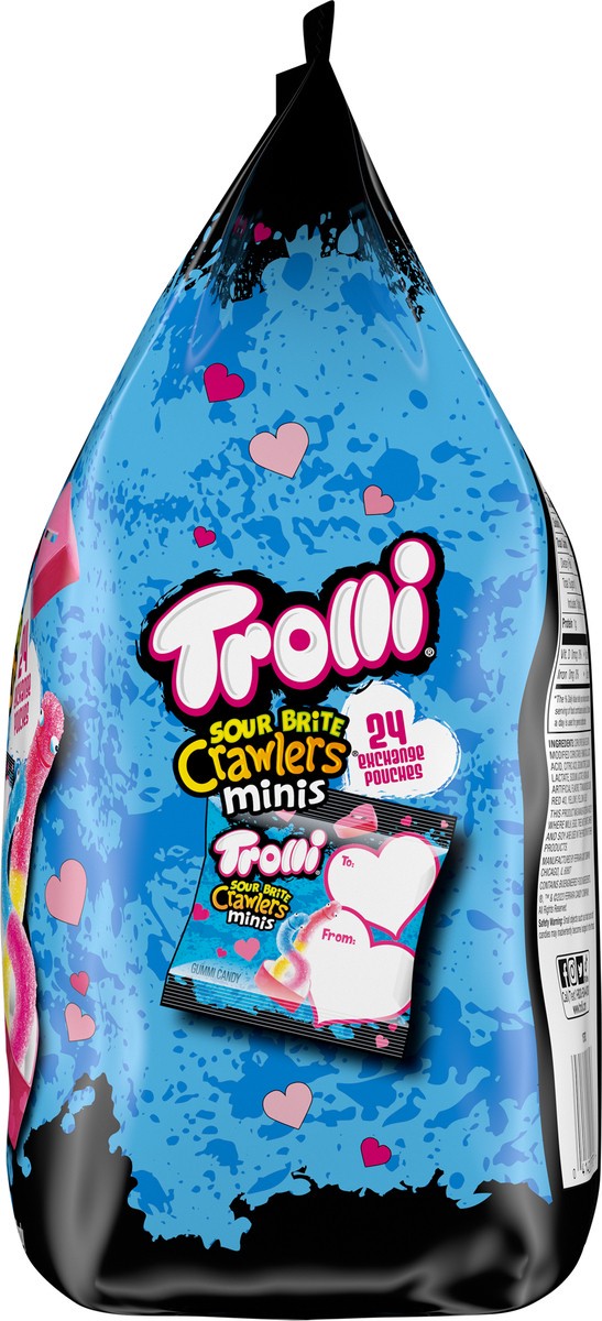 slide 5 of 15, Trolli 07975 157623 Mini Sour Brite Crawlers Valentines 12 oz, 24 ct