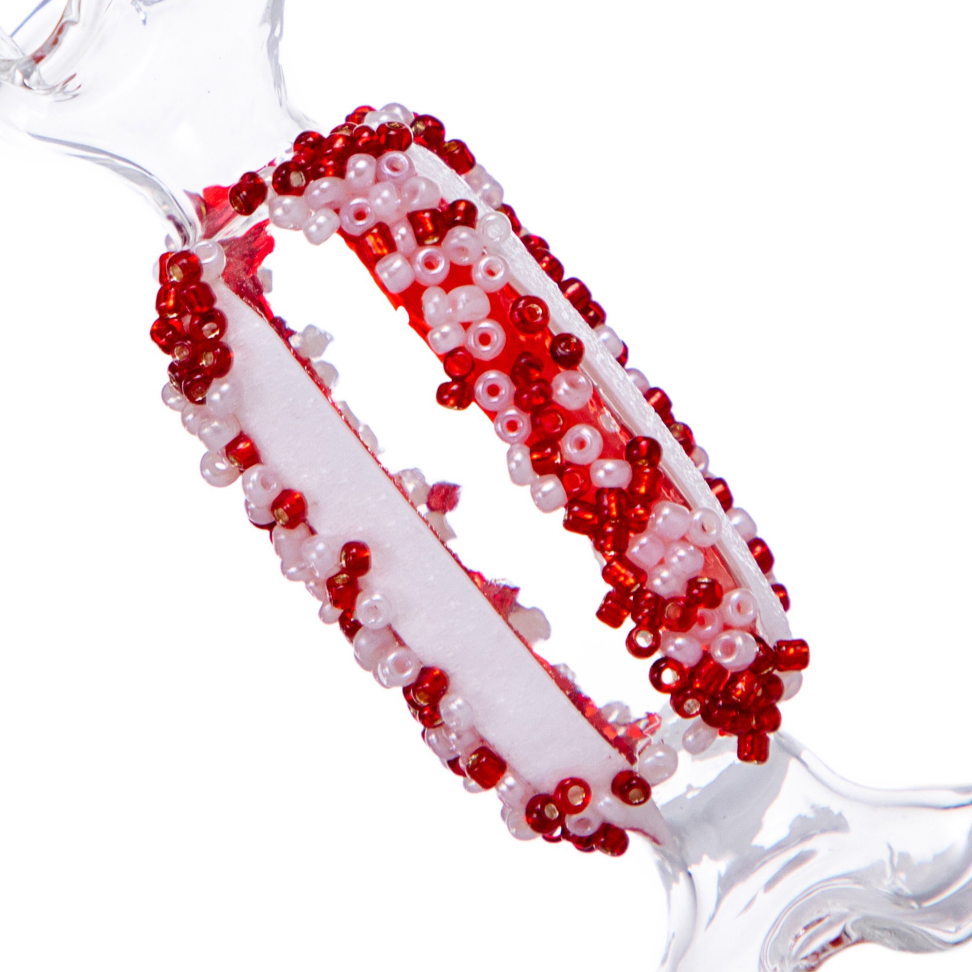 slide 2 of 2, 5" Peppermint Candy Glass Ornament By Ashland, 5 in