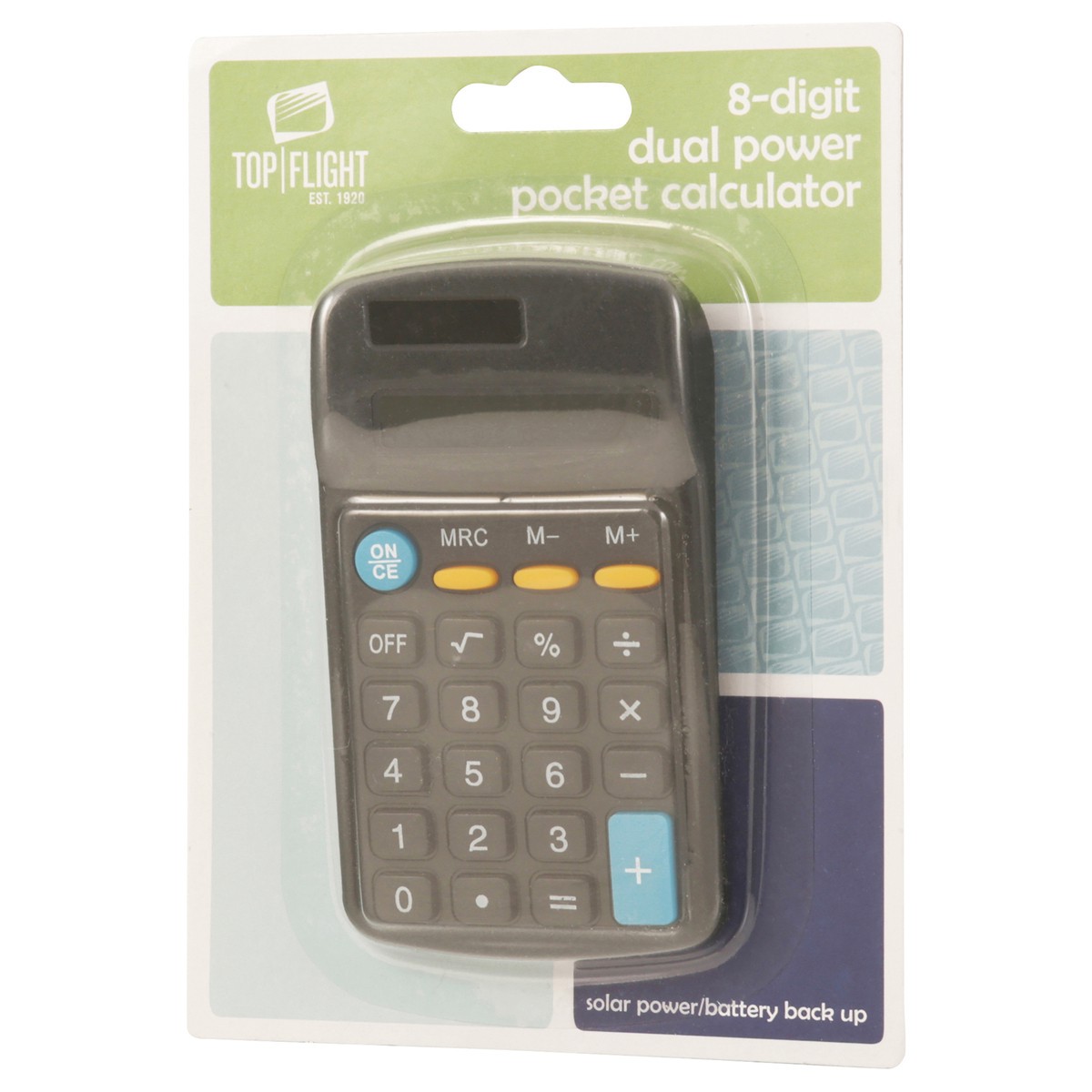 slide 3 of 12, Top Flight Dual Power Basic Calculator - Each, 1 ct