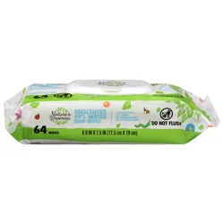 Nature's Promise Unscented 99% Water Baby Wipes