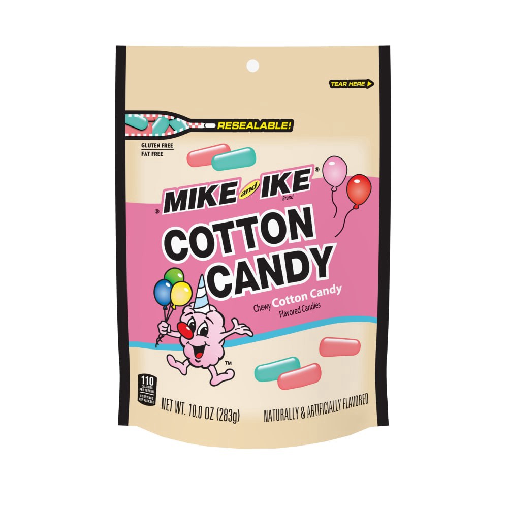 slide 1 of 1, Just Born Mike And Ike Cotton Candy, 1 oz