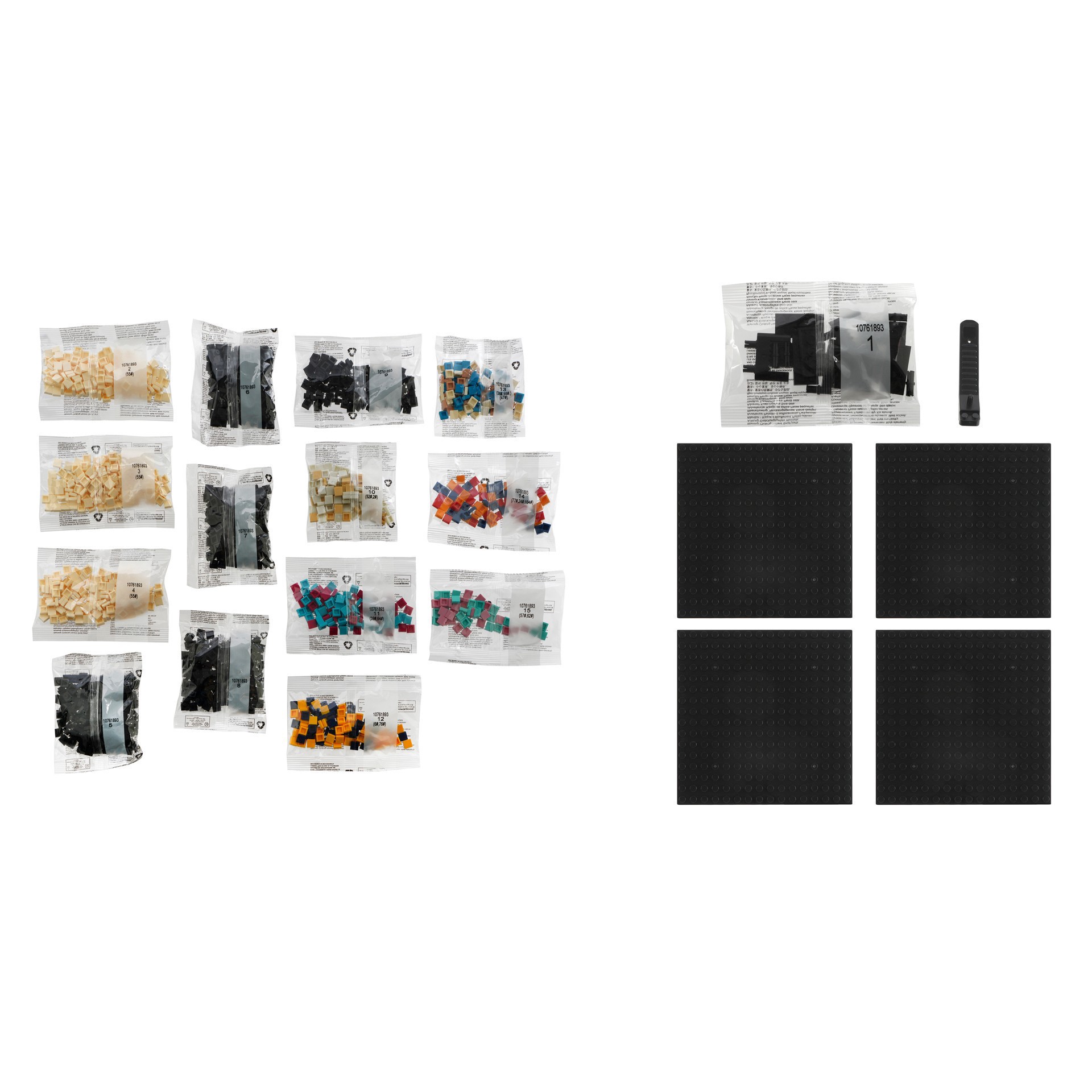 slide 2 of 6, 10" X 10" Colorful Cat Pixelated Brick Art Kit By Make Market, 10 in x 10 in