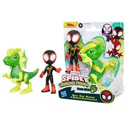 Hasbro Marvel Spidey and His Amazing Friends Dino-Webs Miles Morales & Electrosaurus Figures