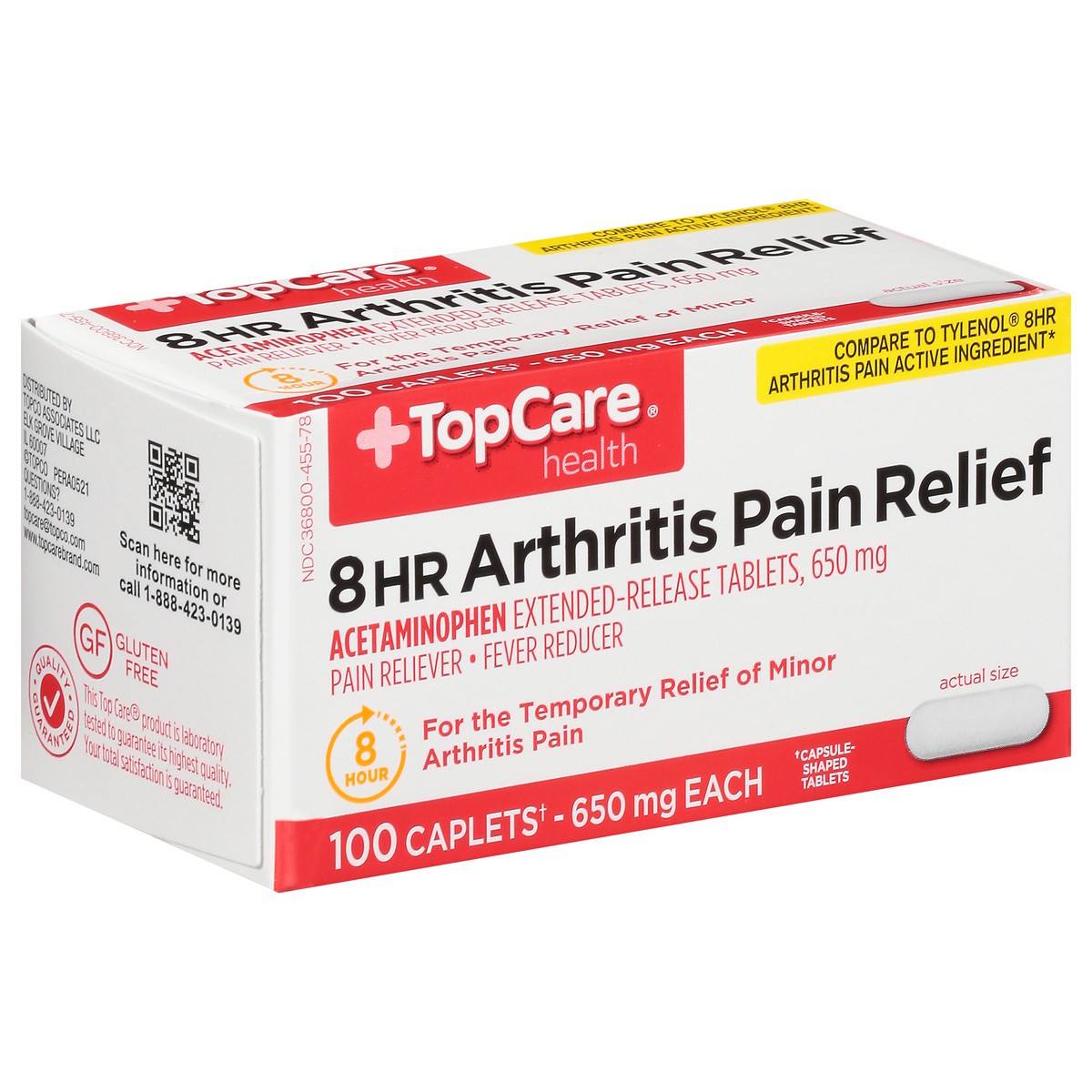 slide 9 of 9, TopCare Arthritis Pain, Extended-Release Tablets, 100 ct