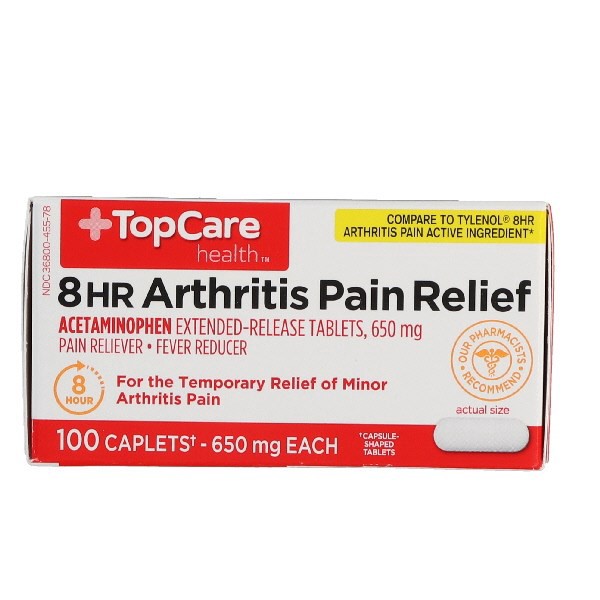 slide 1 of 9, TopCare Arthritis Pain, Extended-Release Tablets, 100 ct