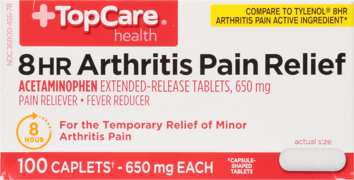 slide 6 of 9, TopCare Arthritis Pain, Extended-Release Tablets, 100 ct