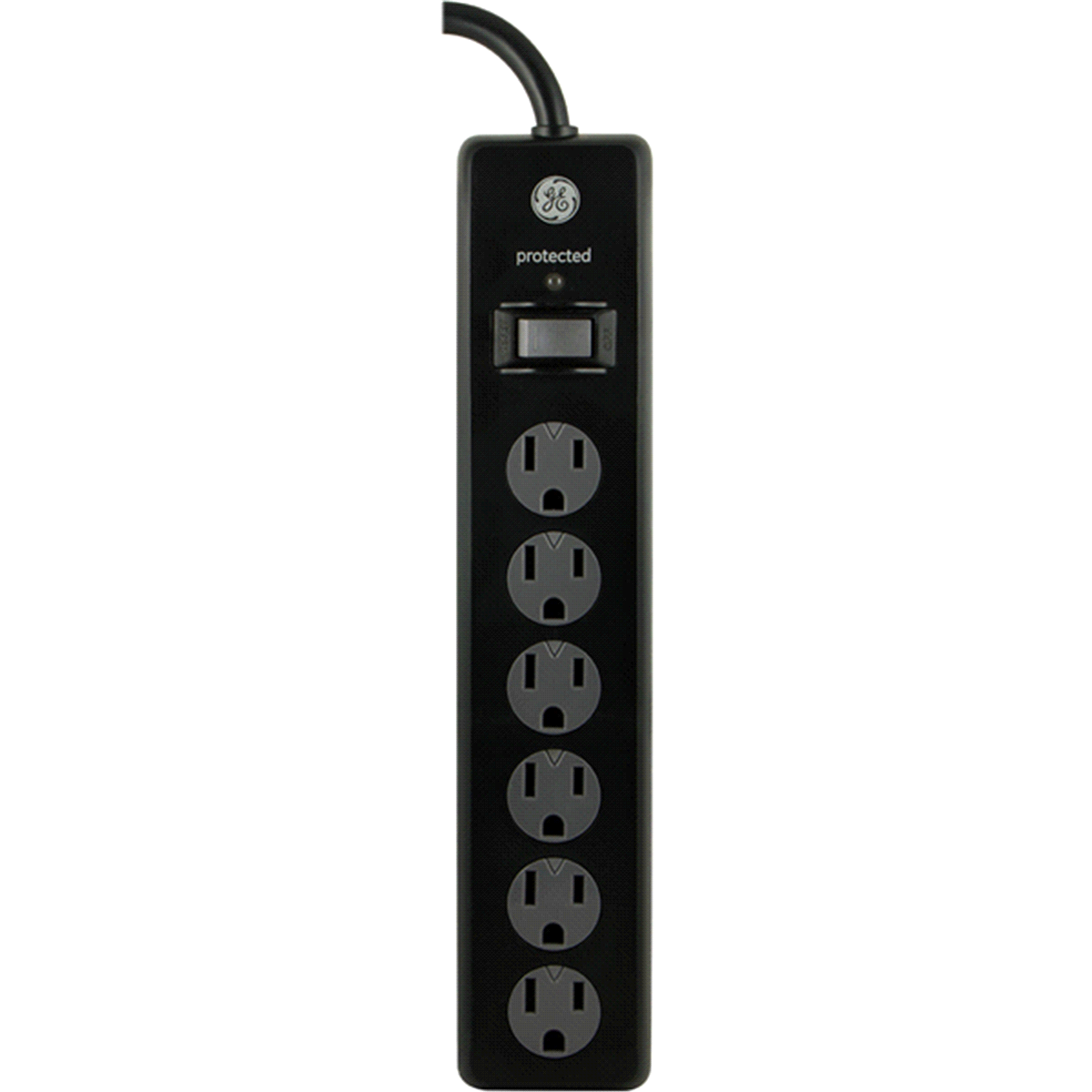 slide 2 of 2, GE Surge Protector, 6 Outlets, 6' Cord, 6 ft