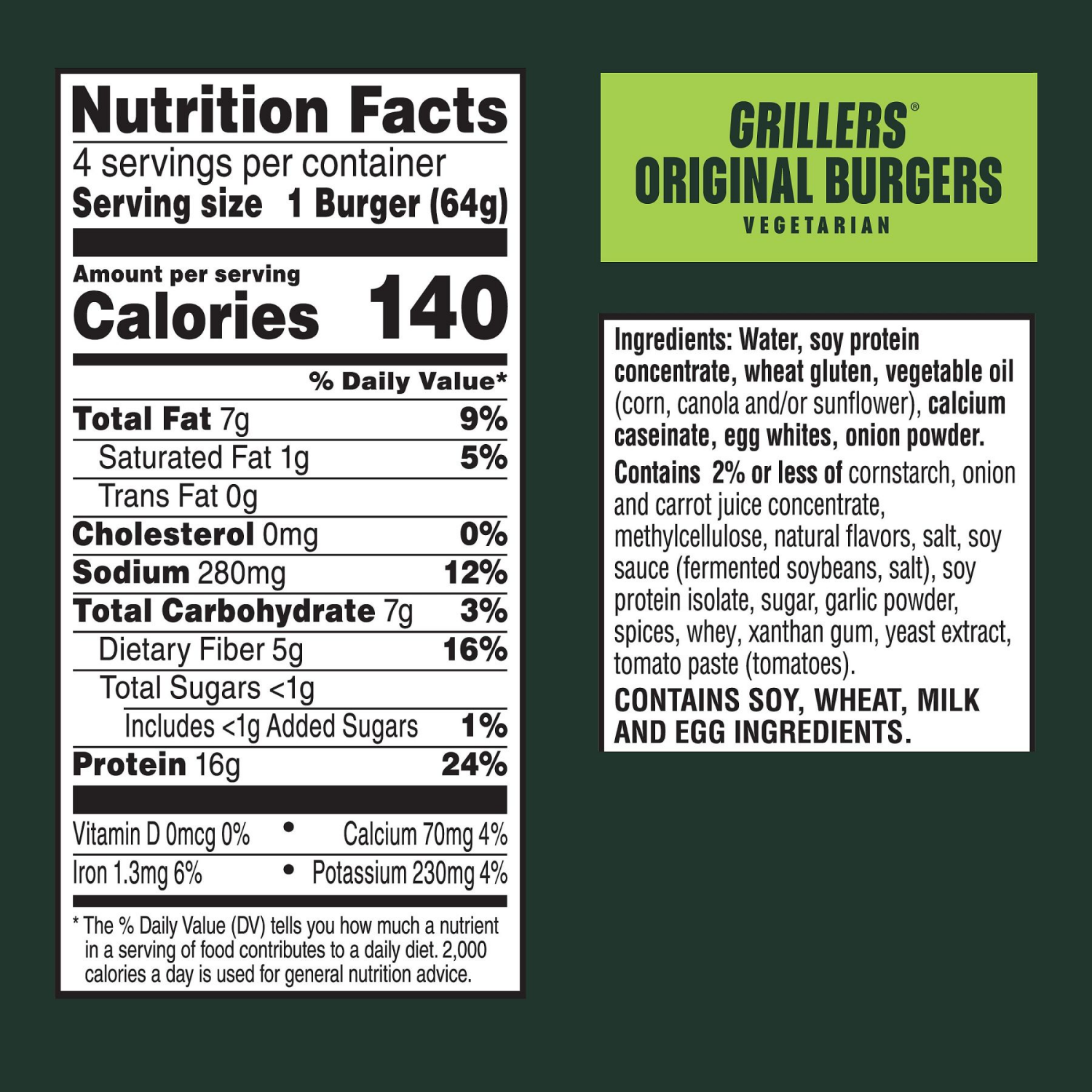 slide 5 of 5, MorningStar Farms Grillers Original Veggie Burgers, 4 ct