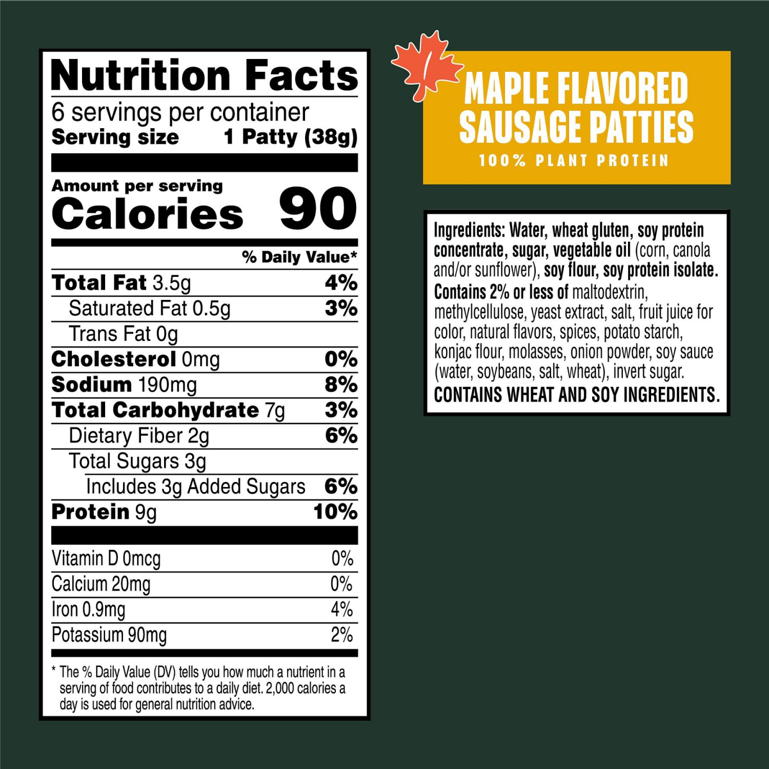 slide 5 of 5, MorningStar Farms Veggie Breakfast Maple Flavored Sausage Patties, 6 ct