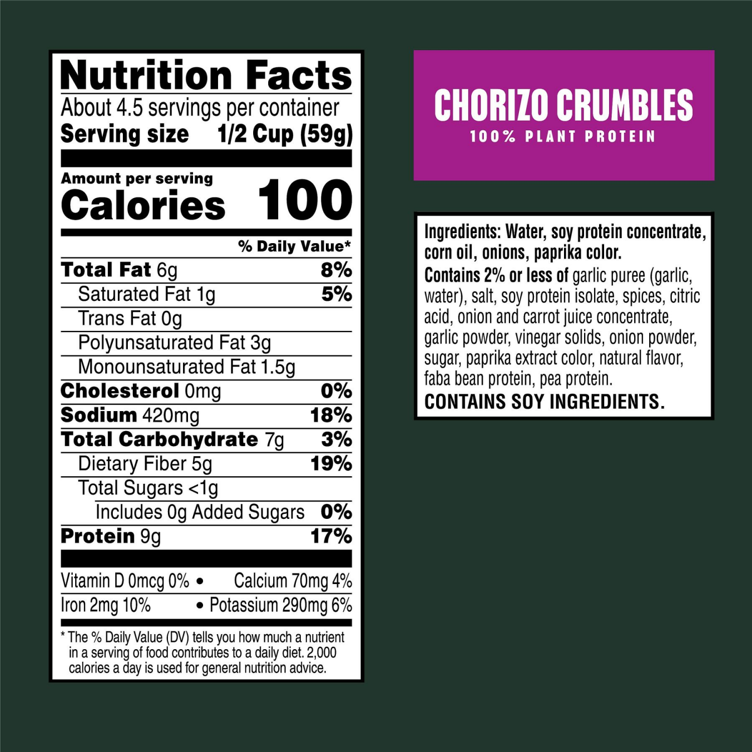 slide 5 of 5, MorningStar Farms Meal Starters Chorizo Vegan Crumbles, 10 oz