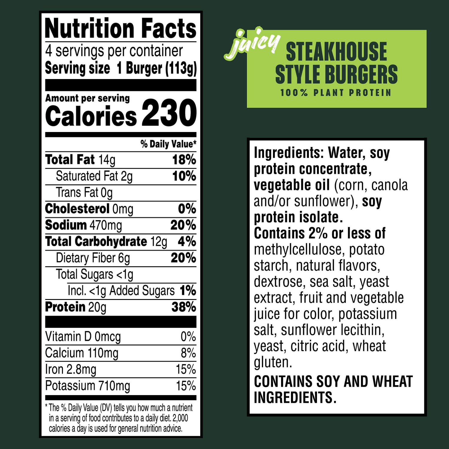 slide 4 of 5, MorningStar Farms Steakhouse Style Plant Based Veggie Burgers, 4 ct