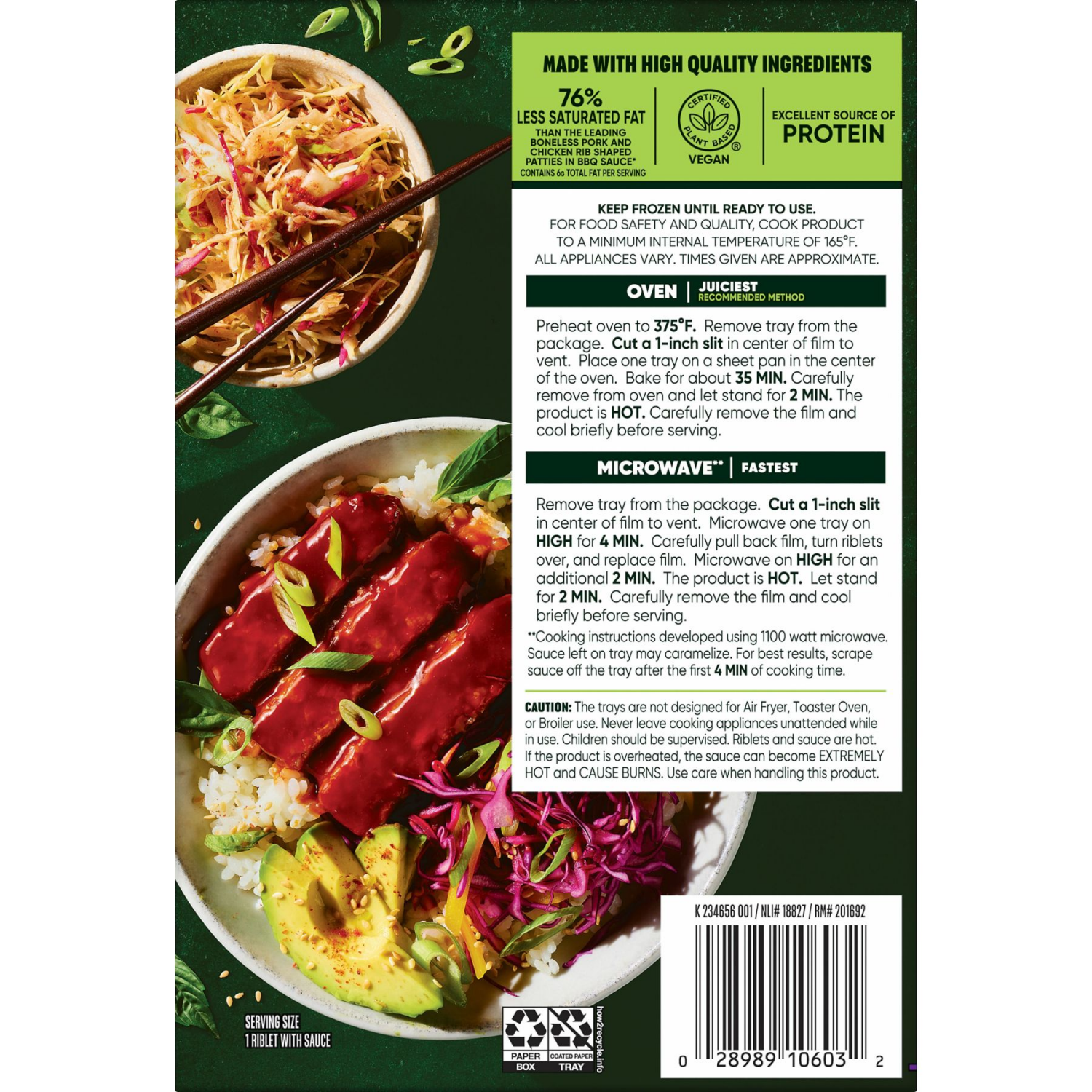 slide 3 of 5, MorningStar Farms Korean BBQ Vegan Sauced Riblets, 2 ct