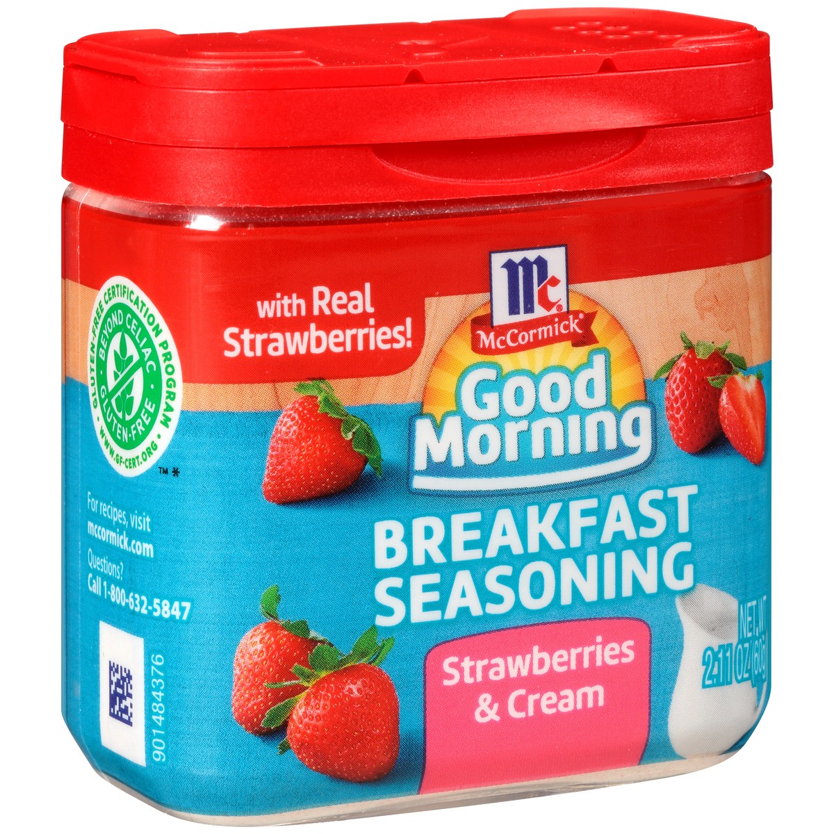 slide 7 of 14, McCormick Good Morning Strawberries & Cream Breakfast Seasoning 2.11 oz. Bottle, 2.11 oz