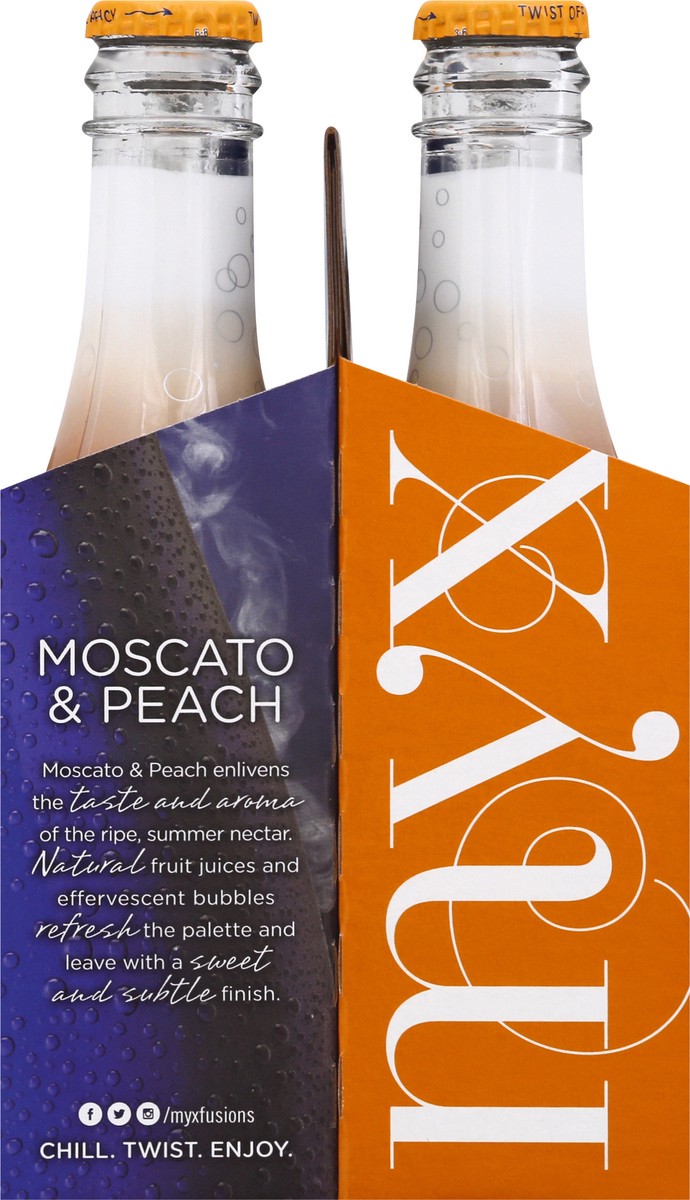 slide 7 of 9, MYX Fusions Myx Moscato Fusions Peach 4Pk, 748 ml