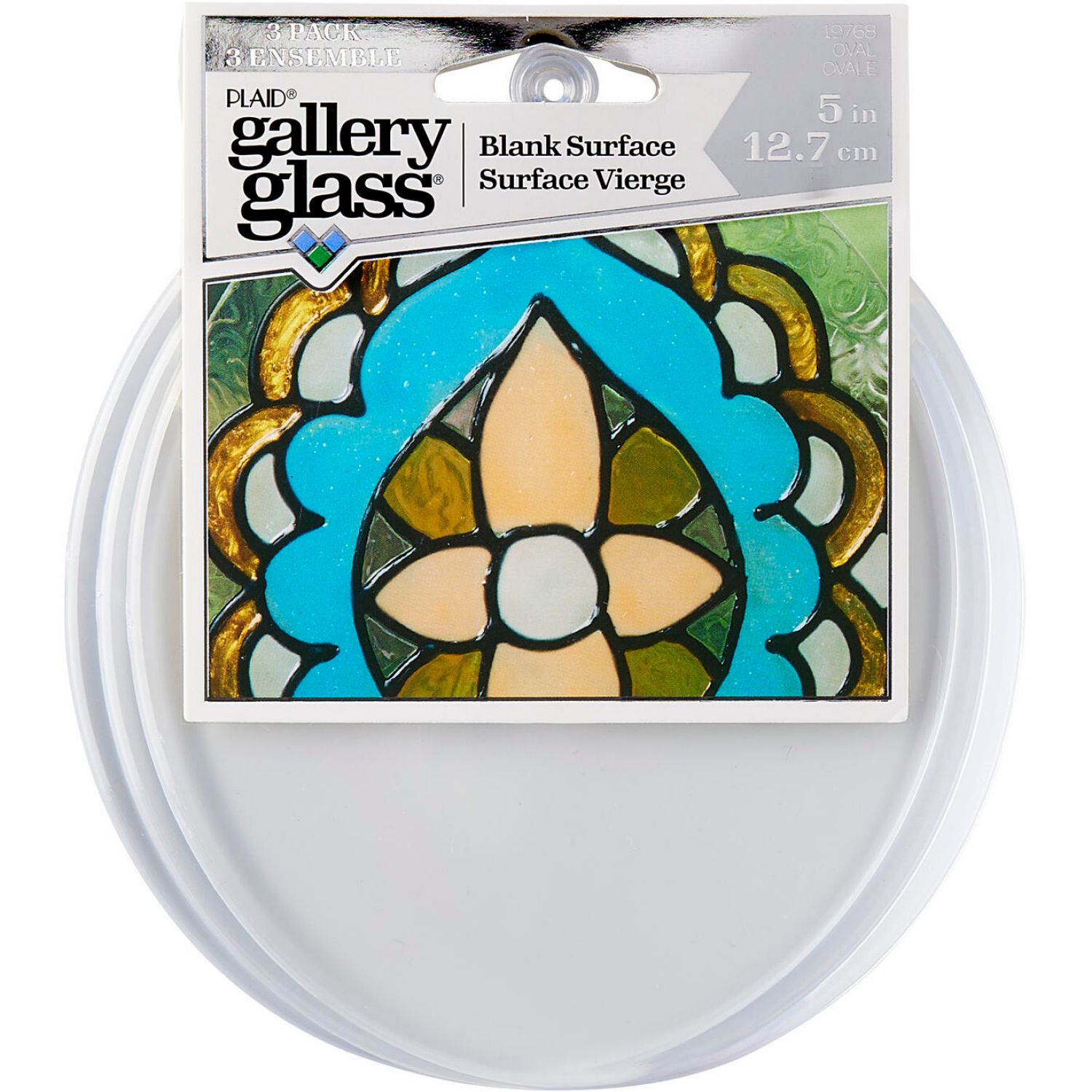 slide 1 of 1, Gallery Glass Surface Oval 3Pc, 3 ct