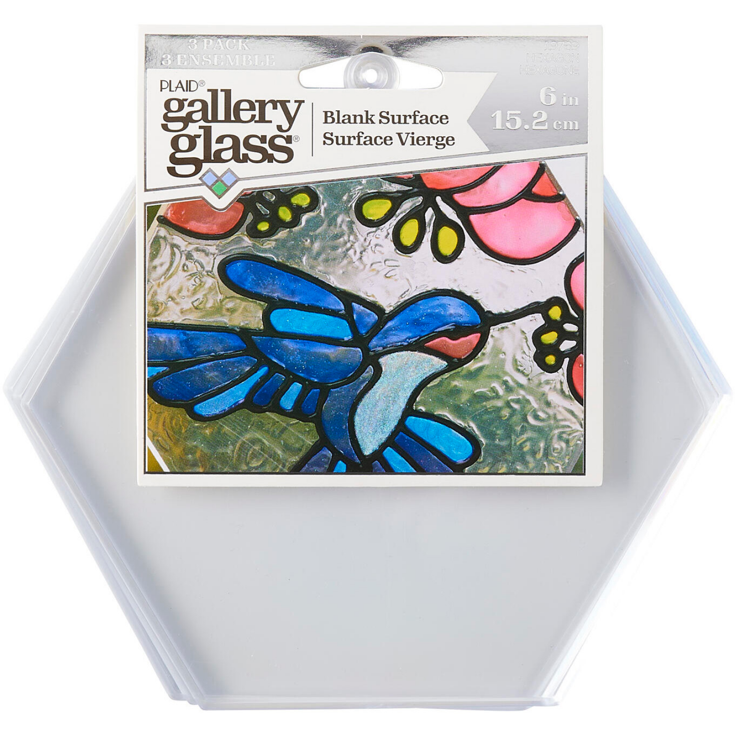 slide 1 of 1, Gallery Glass Surface Hexagon 3Pc, 3 ct