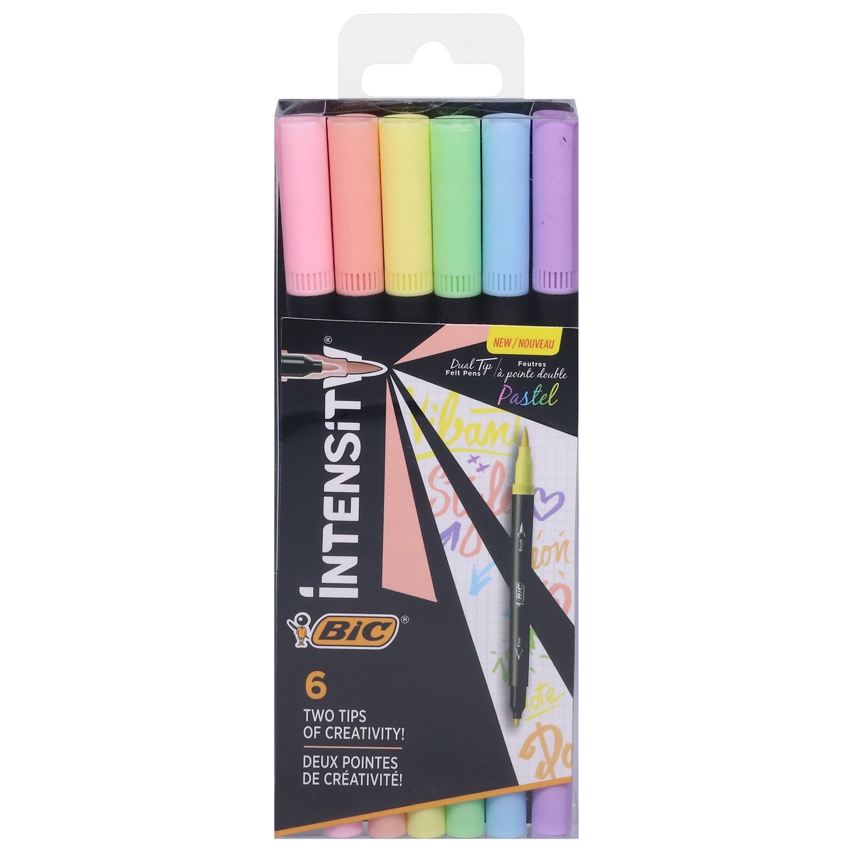 slide 2 of 4, Bic Intensity Dual Tip Pastel Pens, 6 ct