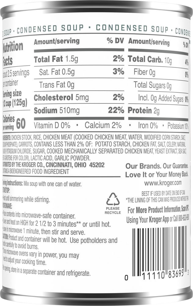 slide 3 of 4, Kroger Chicken & Rice Soup, 10.5 oz
