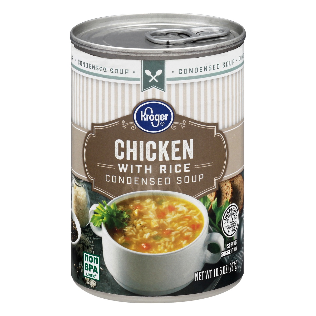 slide 1 of 1, Kroger Chicken & Rice Soup, 10.5 oz