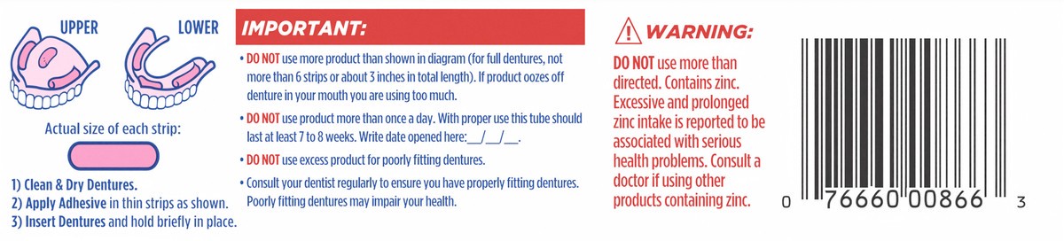 slide 4 of 8, Fixodent Original Secure Denture Adhesive 2.4oz, 2.4 oz