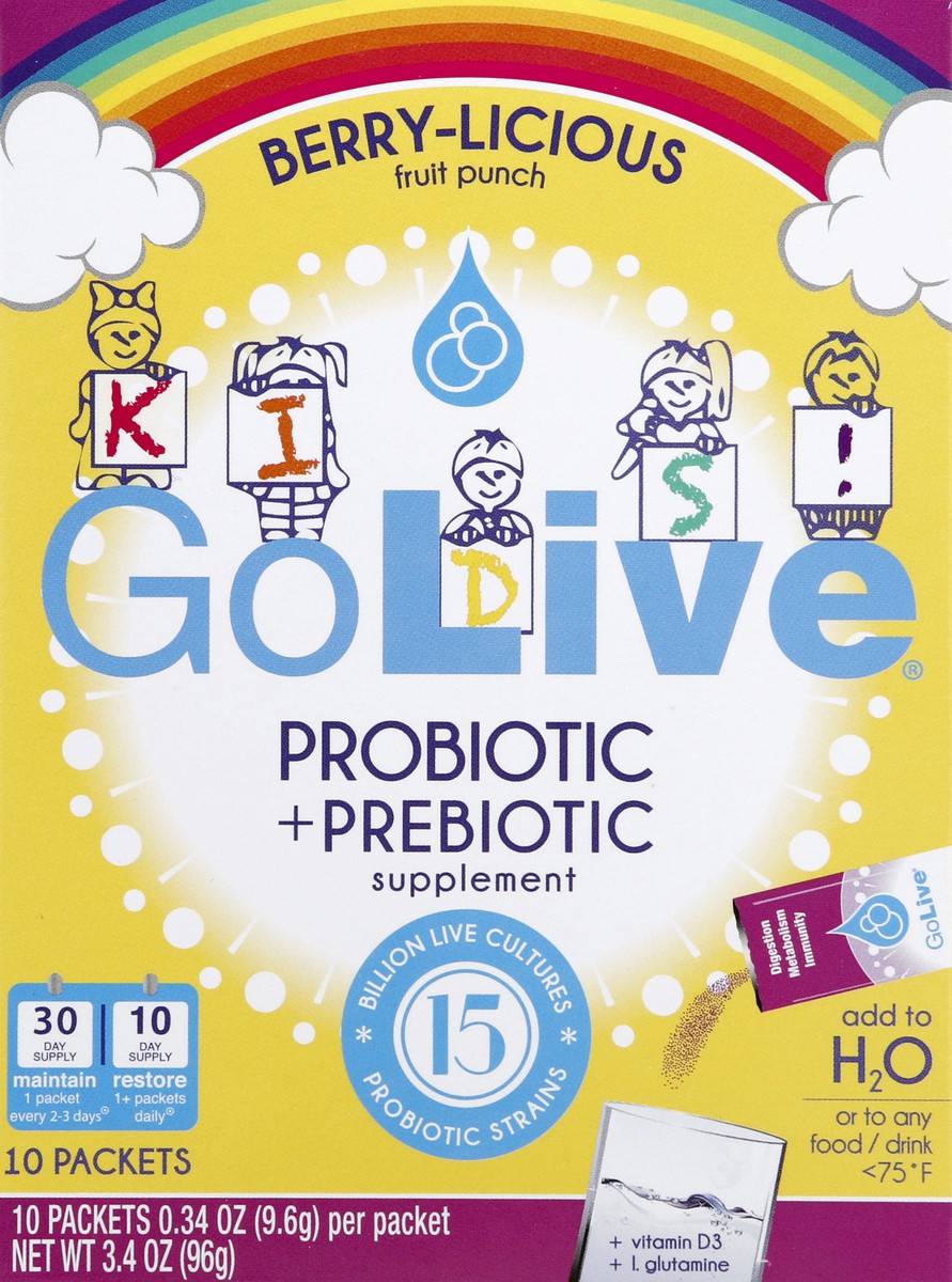 slide 1 of 5, GoLive Probiotic + Prebiotic 10 ea, 10 ct