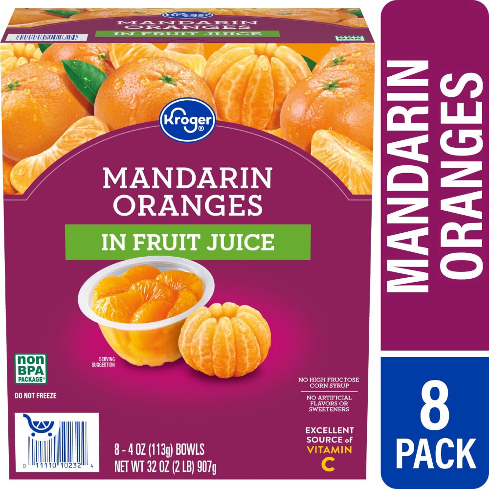 slide 4 of 6, Kroger Mandarin Oranges, 8 ct; 4 oz