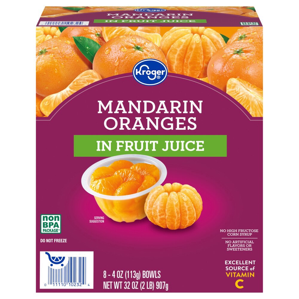 slide 2 of 6, Kroger Mandarin Oranges, 8 ct; 4 oz