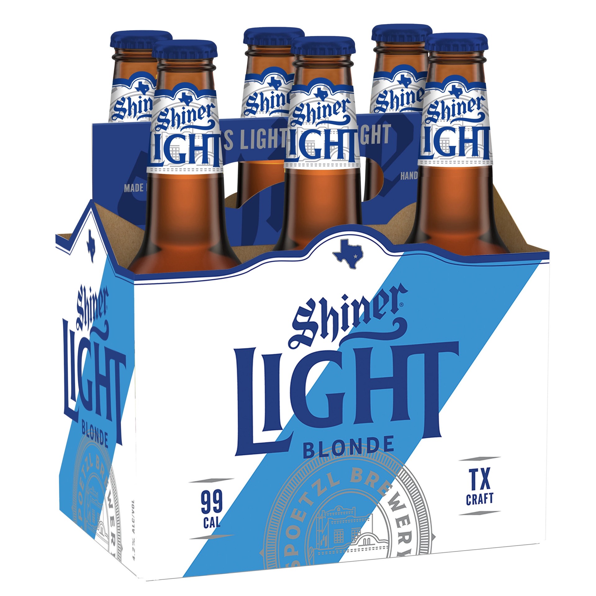 slide 1 of 7, Shiner Beer Shiner Light Blonde Beer, Shiner Craft Beer, 6 Pack, 12 fl oz Bottles, 4.2% ABV, 99 Calories, 3.4g Carbs, 12 fl oz