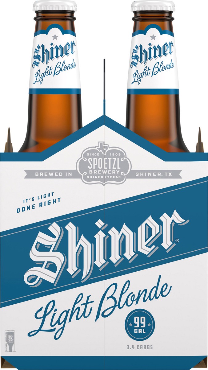 slide 7 of 7, Shiner Beer Shiner Light Blonde Beer, Shiner Craft Beer, 6 Pack, 12 fl oz Bottles, 4.2% ABV, 99 Calories, 3.4g Carbs, 12 fl oz