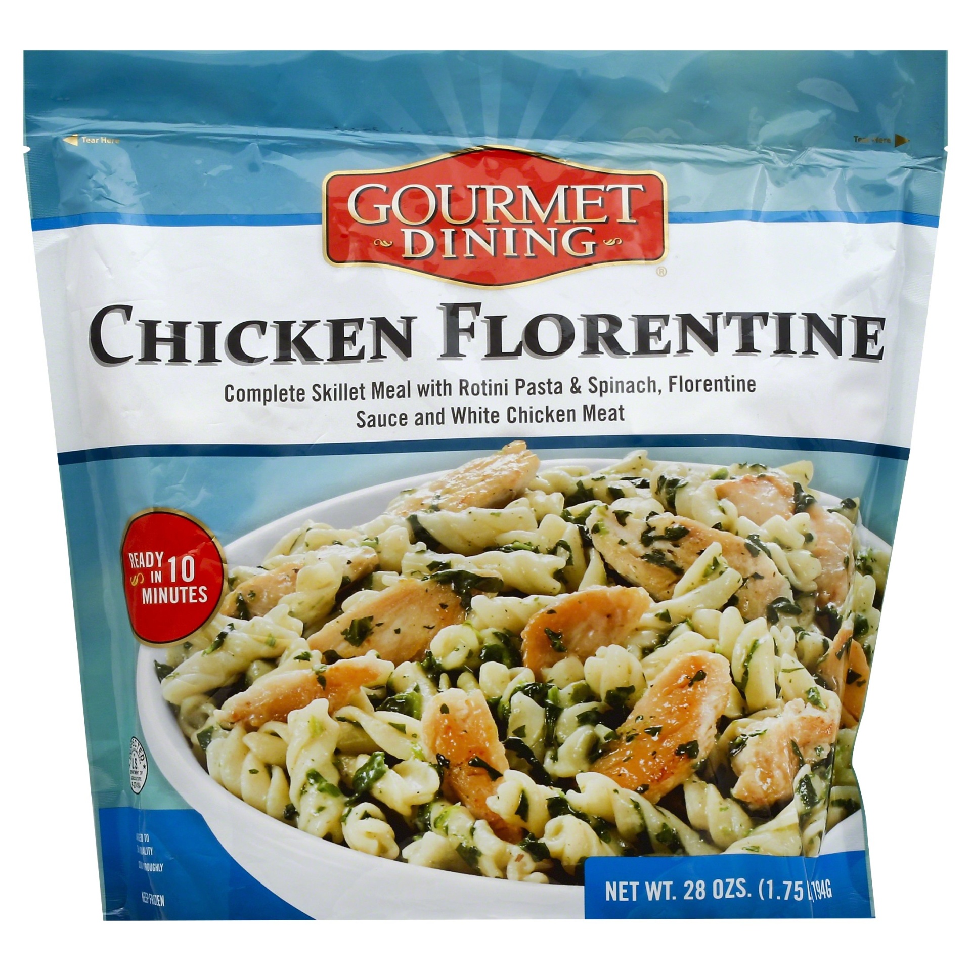 slide 1 of 1, Gourmet Dining Chicken Florentine, 32 oz