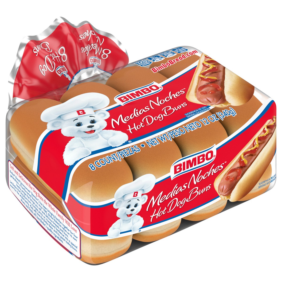 slide 3 of 9, Bimbo Hot Dog Buns, 8 count,, 8 ct