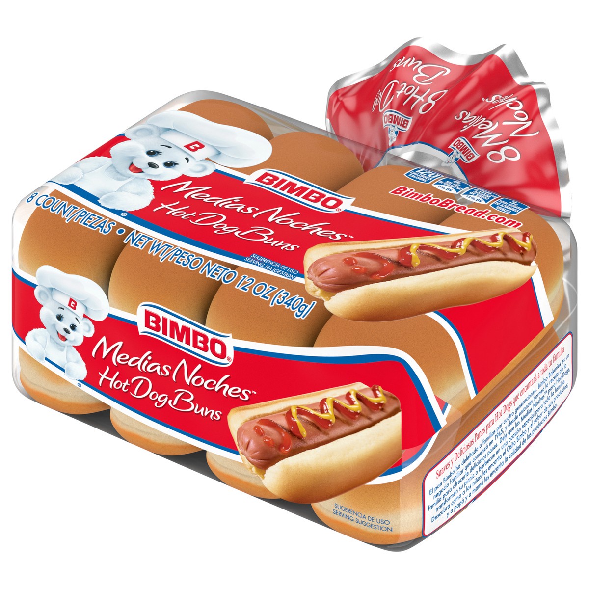 slide 6 of 9, Bimbo Hot Dog Buns, 8 count,, 8 ct