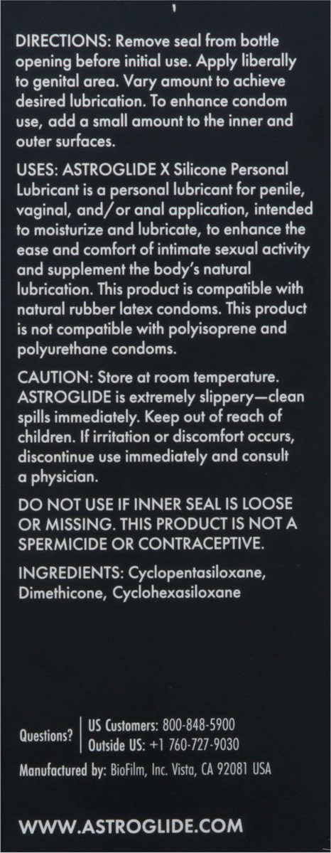 slide 9 of 12, Astroglide X Premium Silicone Personal Lubricant 5 fl oz, 5 fl oz