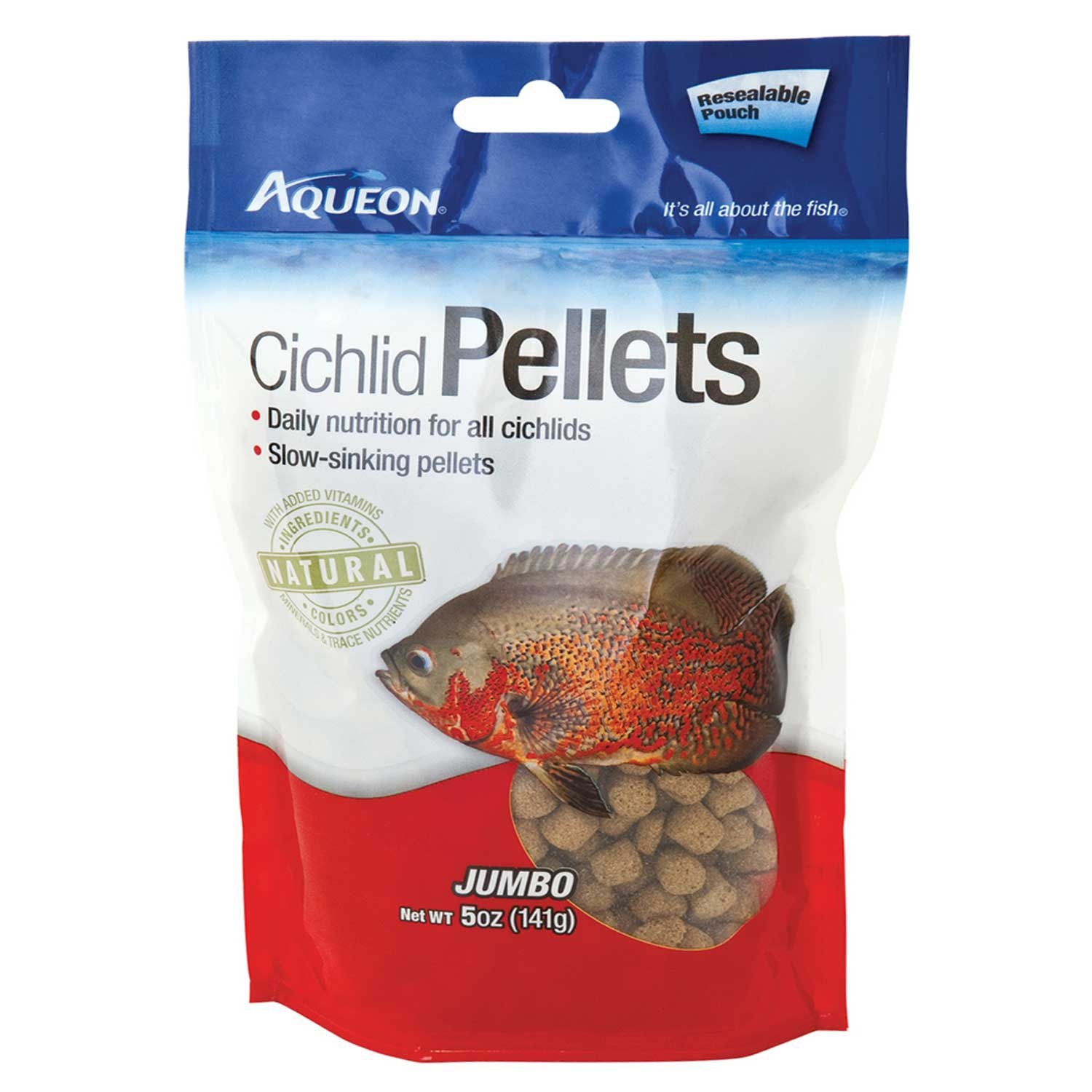 slide 1 of 1, Aqueon Pellet Cichlid Food, 5 oz