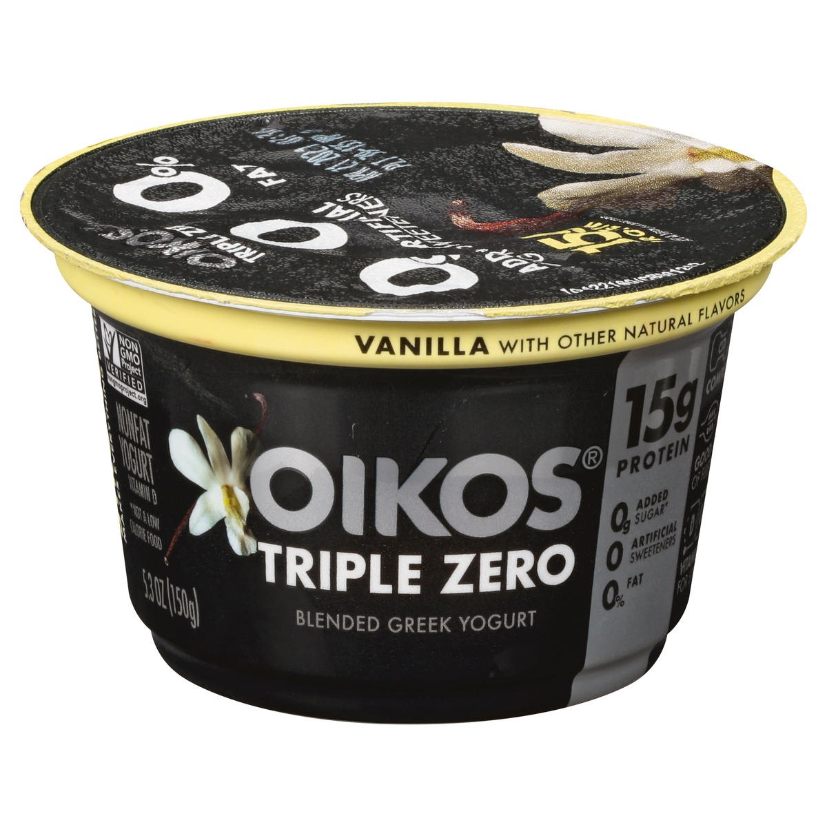 Oikos Triple Zero Vanilla Greek Yogurt 5.3 oz Shipt